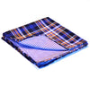 Indigo & Orange Plaid Reversible Pocket Square