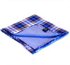 Blue & Orange Plaid Reversible Pocket Square