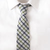 Cotton Blue & Green Plaid Tie