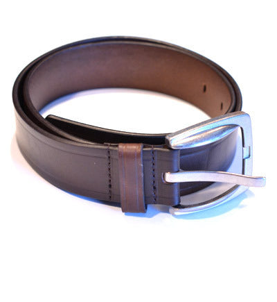 Brown Leather Straight Line Belt